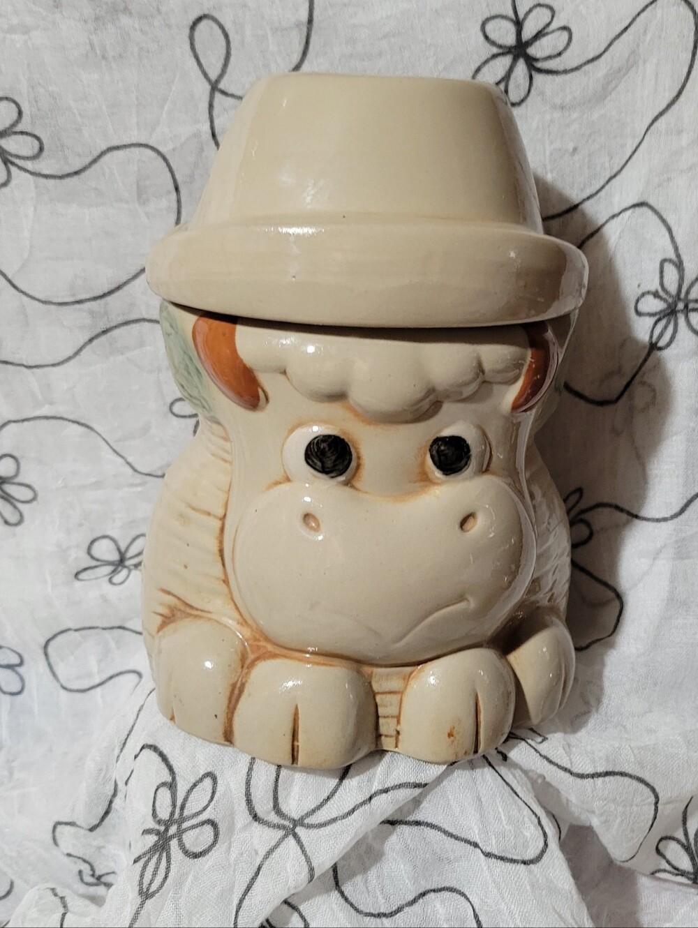 Vintage Baby Bull Moose Ceramic Cookie Jar